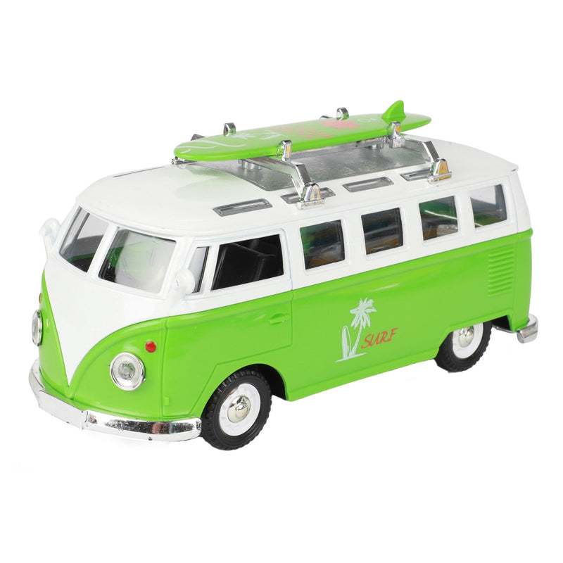 Afbeelding laden in galerijviewer, Toi-Toys Pull-back Retro Bus met Licht en Geluid
