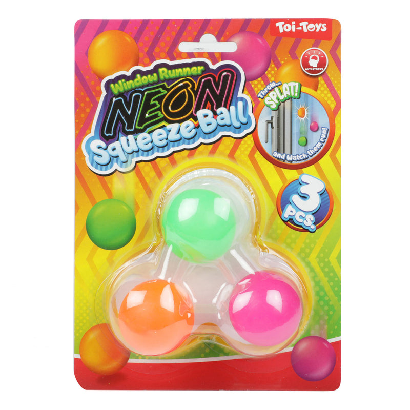 Afbeelding laden in galerijviewer, Toi-toys raamkruiper knijpballen neon, 3st.
