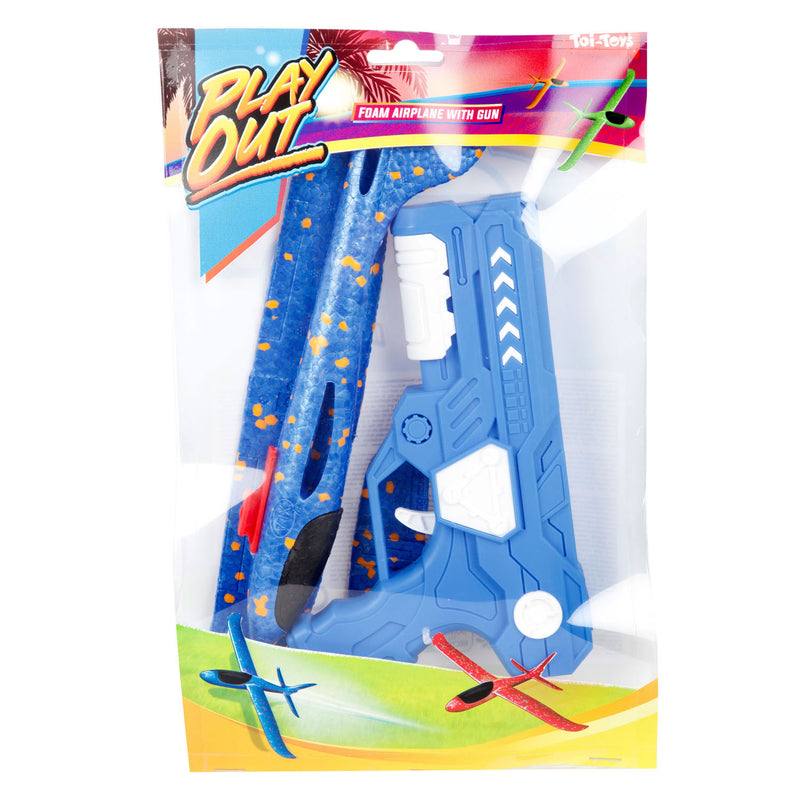 Afbeelding laden in galerijviewer, Toi-toys air foam vliegtuig met afschietpistool, 24cm
