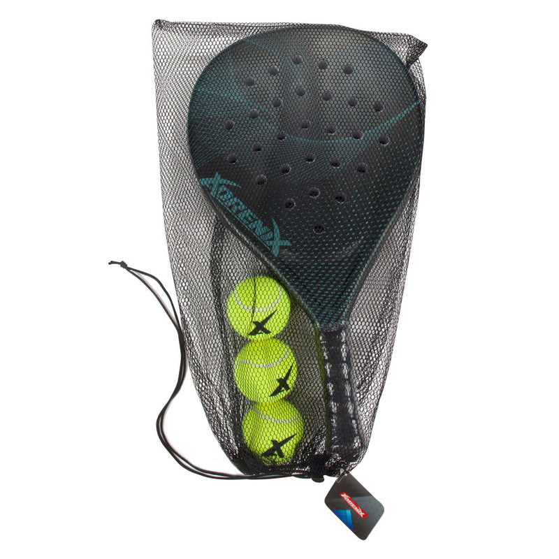 Afbeelding laden in galerijviewer, Adrenix padelset racket met 3 ballen - blauw
