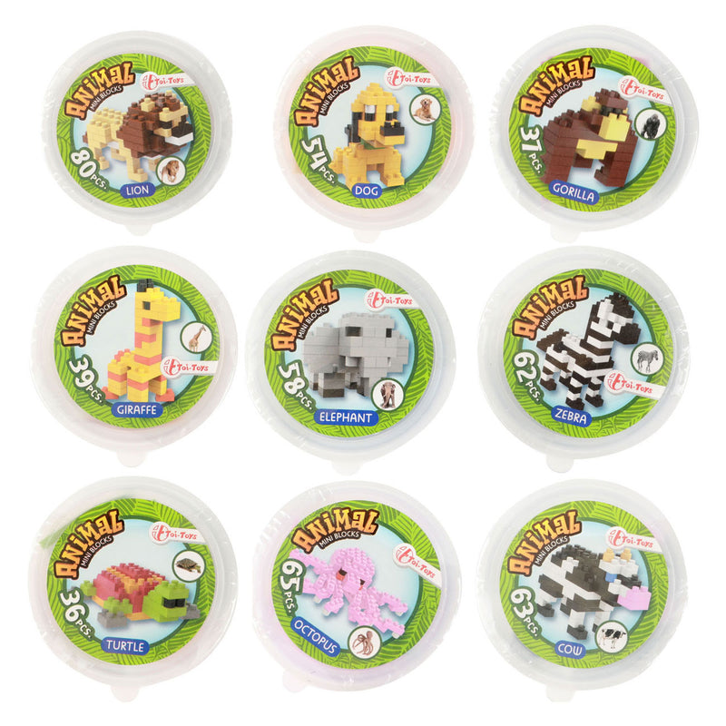 Afbeelding laden in galerijviewer, Toi-toys blocks bouwenstenen mini dier in potje
