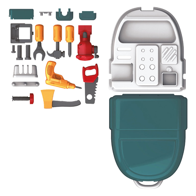 Afbeelding laden in galerijviewer, Toi-toys power tools gereedschapsset in rugzak
