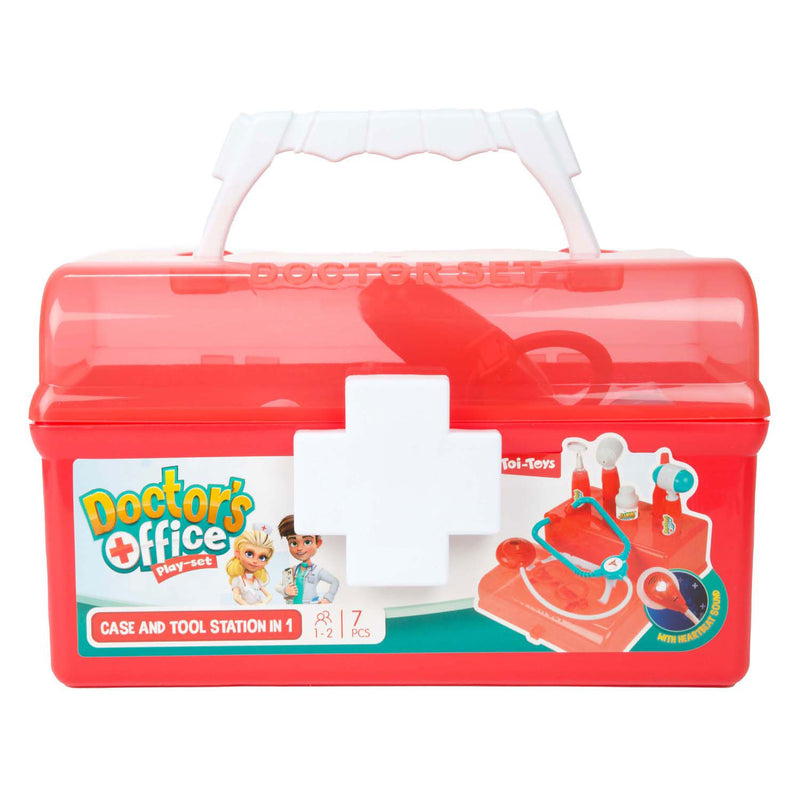 Afbeelding laden in galerijviewer, Toi-toys dokterskoffer rood met accessoires, 7dlg.
