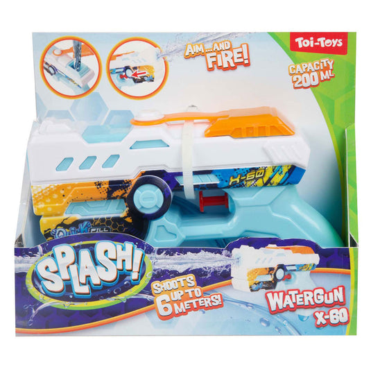 Toi-toys toi toys splash waterpistool quick fill x60 3 assorti