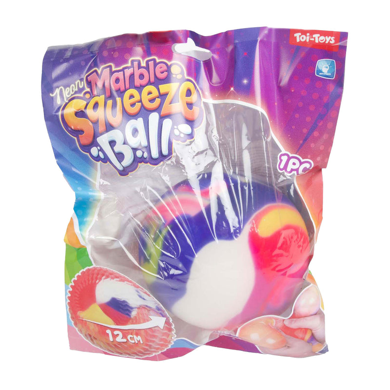 Afbeelding laden in galerijviewer, Toi-toys fun knijpbal neon marble met foam, 12cm
