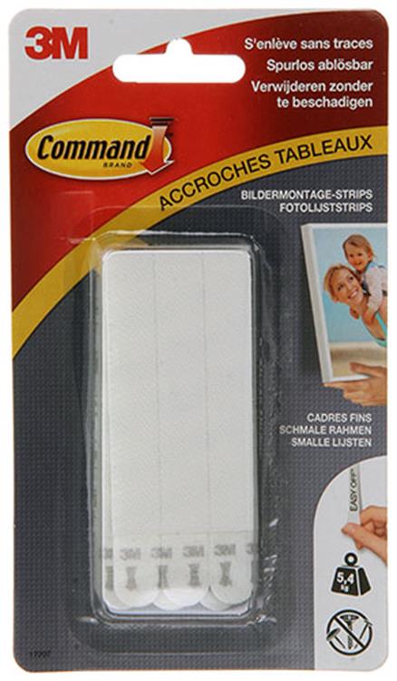 3m 1006181 - vastklikstrips smalle lijst | 10 stuks