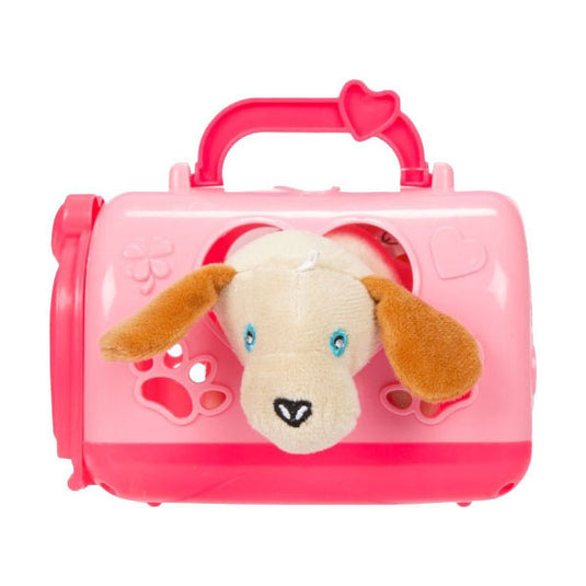 Toi-toys knuffel pluche dier in draagkoffer, 10cm