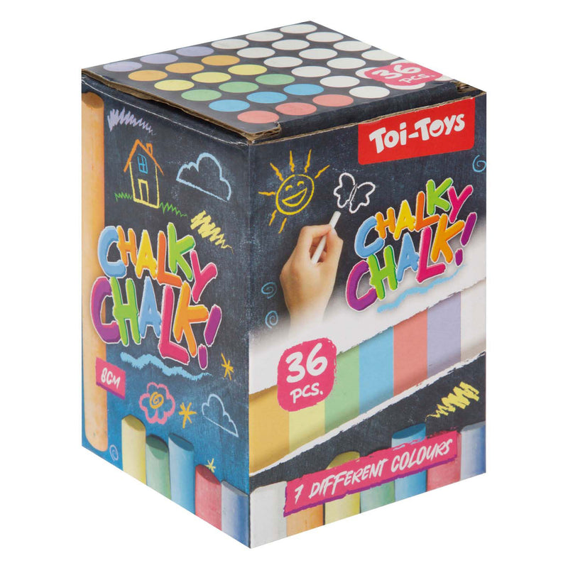 Afbeelding laden in galerijviewer, Toi-toys schoolbordkrijt, 36st.
