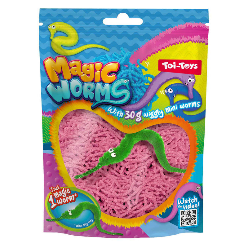 Afbeelding laden in galerijviewer, Toi-toys magische worm 15cm met mini wormpjes 30gr
