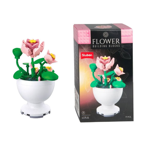 Afbeelding laden in galerijviewer, Sluban bouwstenen bloemen in pot

