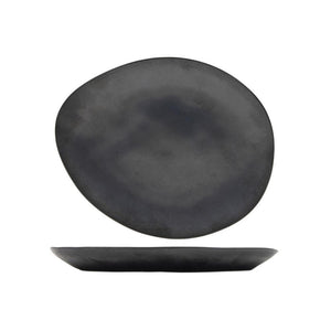 Svenska living ontbijtbord ovaal manhattan 20,3x17cm doos a 6 stuks antraciet