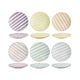 Ontbijtbord 2-tone pastel stripes doos a 6 stuks ø19cm