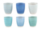 Svenska living koffiemok blue zonder oor doos a 6 stuks 340ml