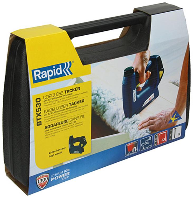 Afbeelding laden in galerijviewer, Rapid 1006054 - btx530 li-ion 7,2v accu tacker + nieten en nagels in k | 1 stuks
