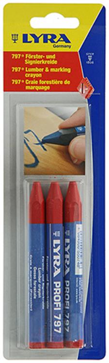 Afbeelding laden in galerijviewer, Lyra 1052114 - markeerkrijt 3st ø12x120mm rood | 5 stuks
