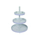 Etagere metaal 3-laags blauw-munt ø25xh35cm