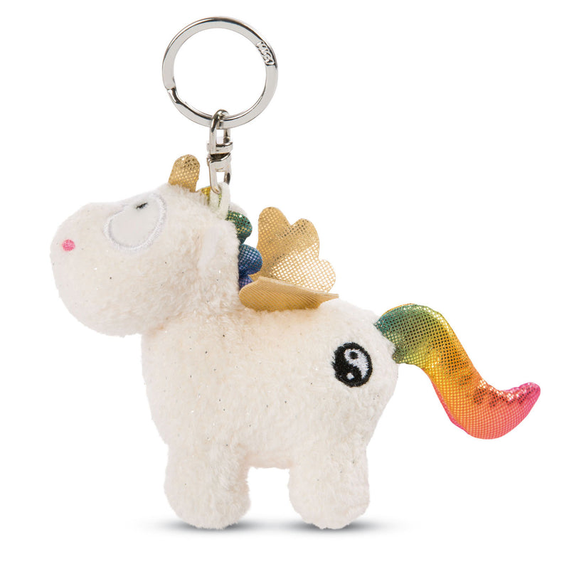 Afbeelding laden in galerijviewer, Nici Pluchen Sleutelhanger Eenhoorn Regenboog Yang, 10cm
