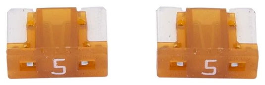 Dresselhaus zekering bananenstekker mini mini-fuse 5a 2 pcs. low profile light brown