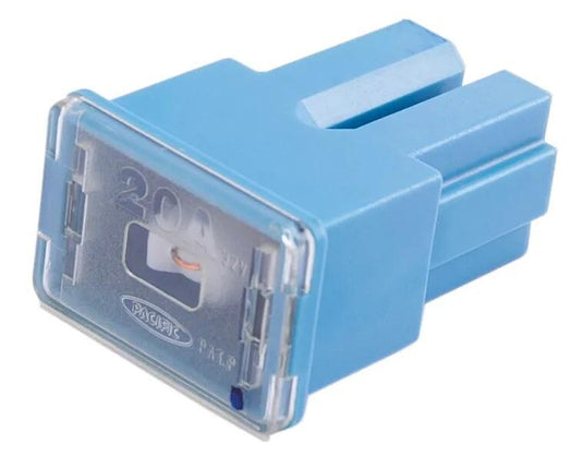 Dresselhaus pal-zekering female (as) block fuse typas 20a female light blue