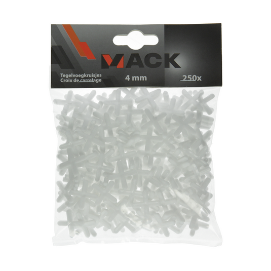 Mack 1004610 - tegelvoegkruisjes 4mm 250st | 10 stuks