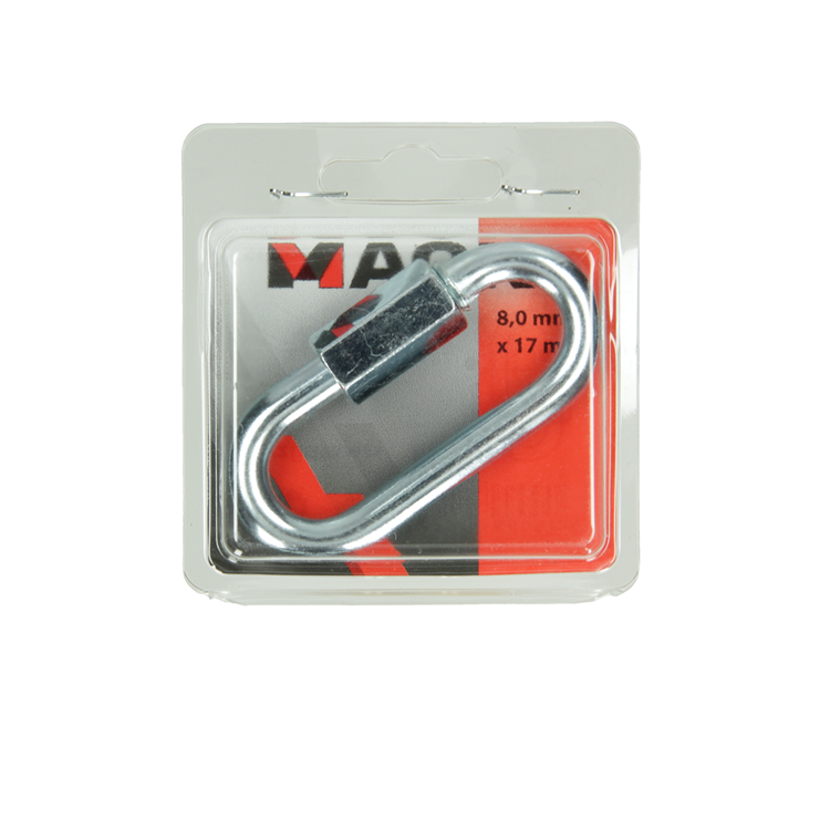 Afbeelding laden in galerijviewer, Mack 1006845 - 1 loze schakel verzinkt +moer bl 8mm | 5 stuks
