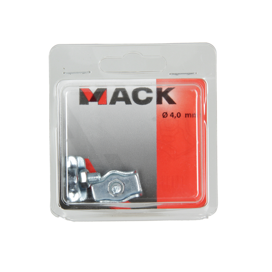 Mack 1006863 - 2 staaldraadklemmen simplex verzinkt 4mm bl | 5 stuks