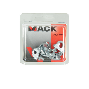 Mack 1006865 - 4 staaldraadklemmen crosby verzinkt 5mm bl | 5 stuks