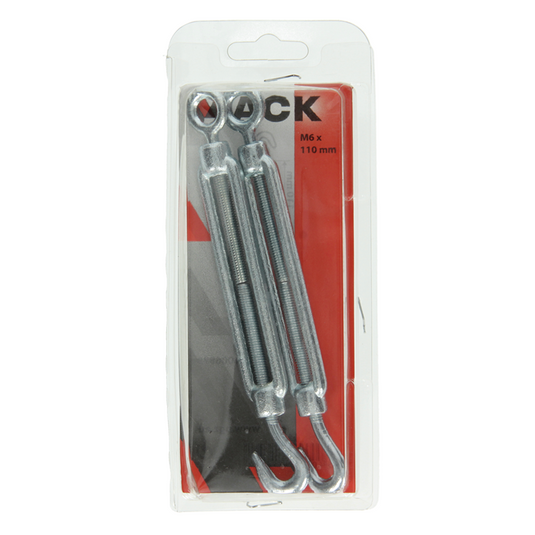 Mack 1006873 - 2 spanners: oog + haak verzinkt m6x110mm bl | 5 stuks