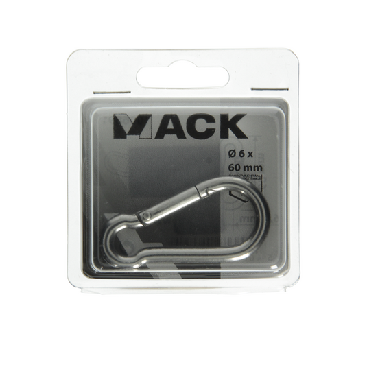Mack 1006891 - 1 karabijnhaak+veer inox 60x6mm bl | 5 stuks