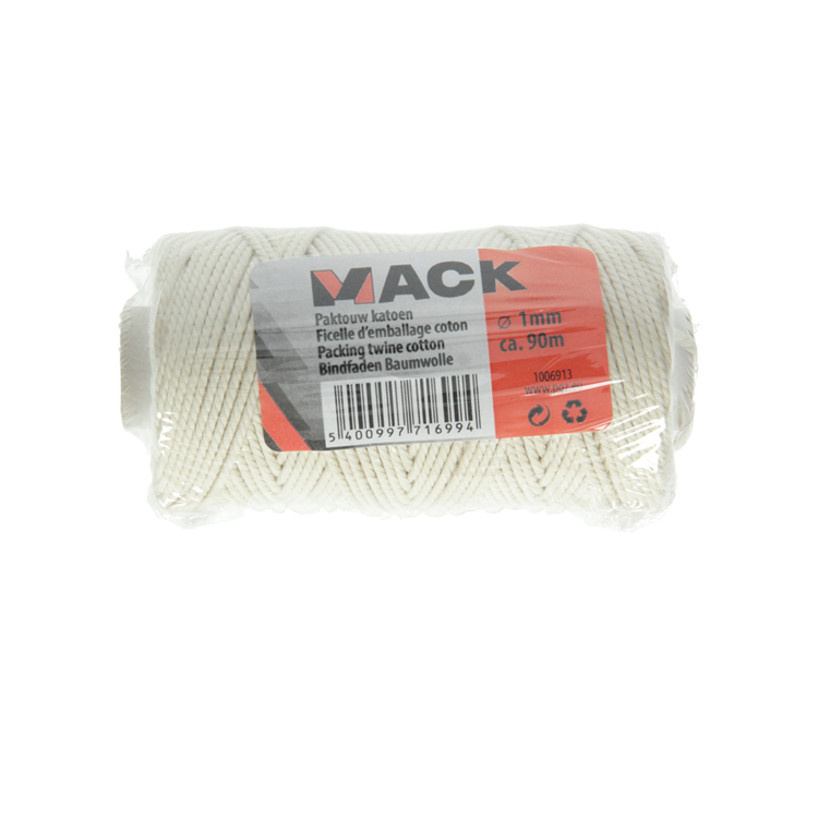 Afbeelding laden in galerijviewer, Mack 1006913 - paktouw katoen ecru 1mm ca 90m | 10 stuks
