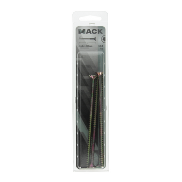 Mack 1006981 - spaanplschrf. vzkop-zelfb geelverzinkt 4st 6 x 130mm | 10 stuks