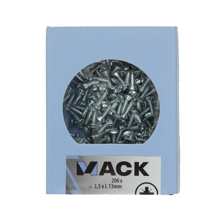 Afbeelding laden in galerijviewer, Mack 1007007 - zelftap. schroef bvz kop 200 200 st 3,5x13mm | 5 stuks
