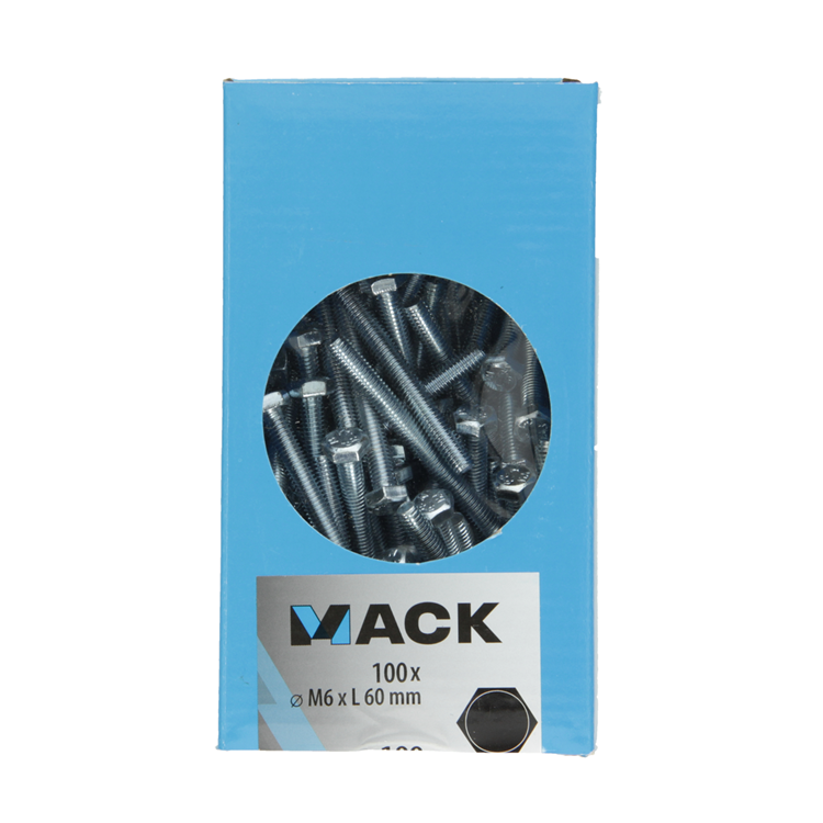 Afbeelding laden in galerijviewer, Mack 1007075 - tapbout + moer verzinkt 100 st 6 x 60 mm | 4 stuks
