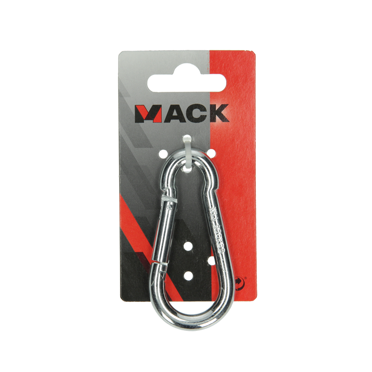 Afbeelding laden in galerijviewer, Mack 1008437 - 1 karabijnhaak + veer 8 x 80mm verzinkt | 10 stuks
