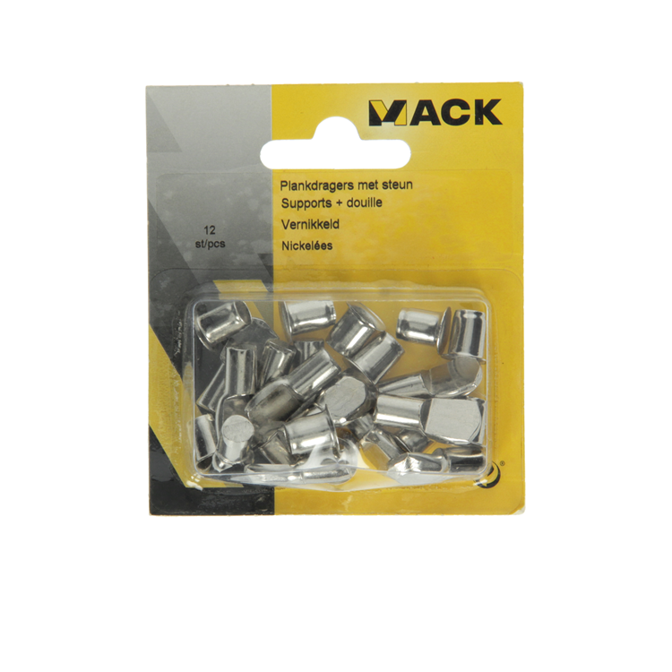 Afbeelding laden in galerijviewer, Mack 1013317 - 12 plankdragers ø 7mm hulzen ø 7,5 mm vernikkeld | 5 stuks
