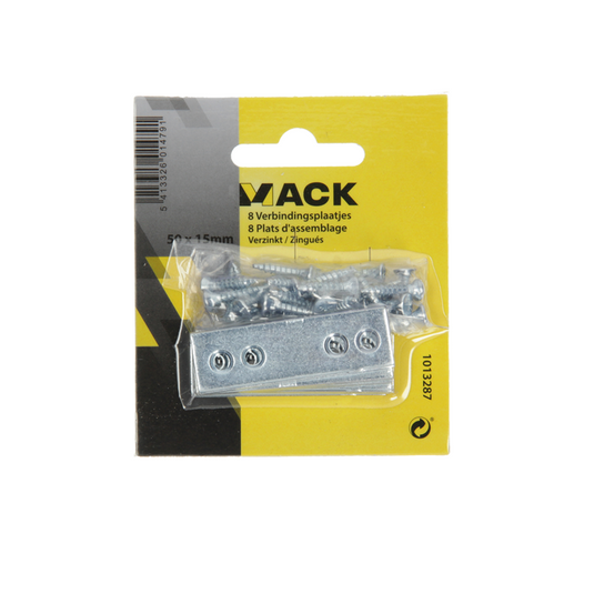 Mack 1013287 - 8 verbindingsplaten verzinkt 50x15mmx2mm | 10 stuks