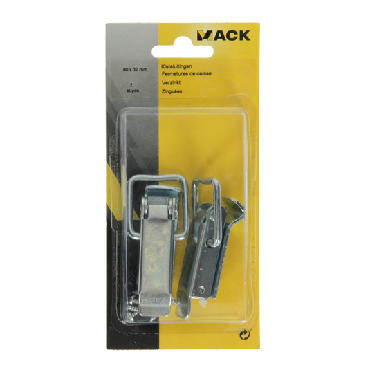 Mack 1013343 - 2 kistsluitingen verzinkt 80x32mm | 5 stuks
