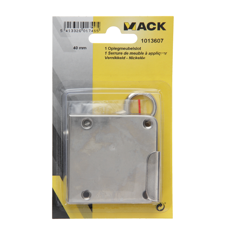 Afbeelding laden in galerijviewer, Mack 1013607 - 1 oplegmeubelslot vernikkeld 40mm | 5 stuks
