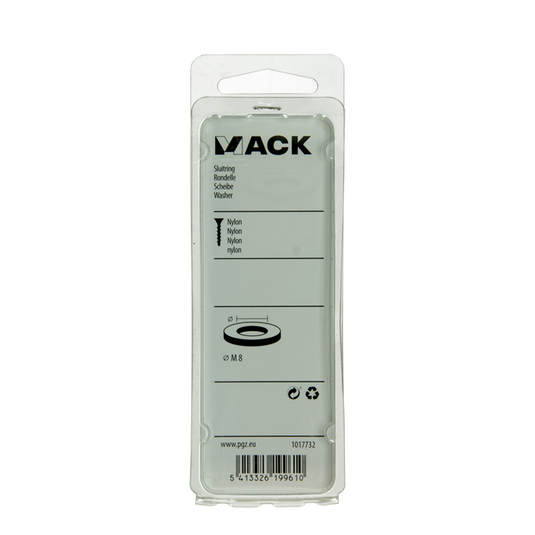 Mack 1017732 - sluitring nylon 8 st m8 | 10 stuks