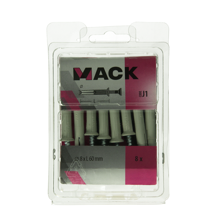 Afbeelding laden in galerijviewer, Mack 1019928 - nylon nagelplug polyamide 8 st 8 x 60 mm | 5 stuks

