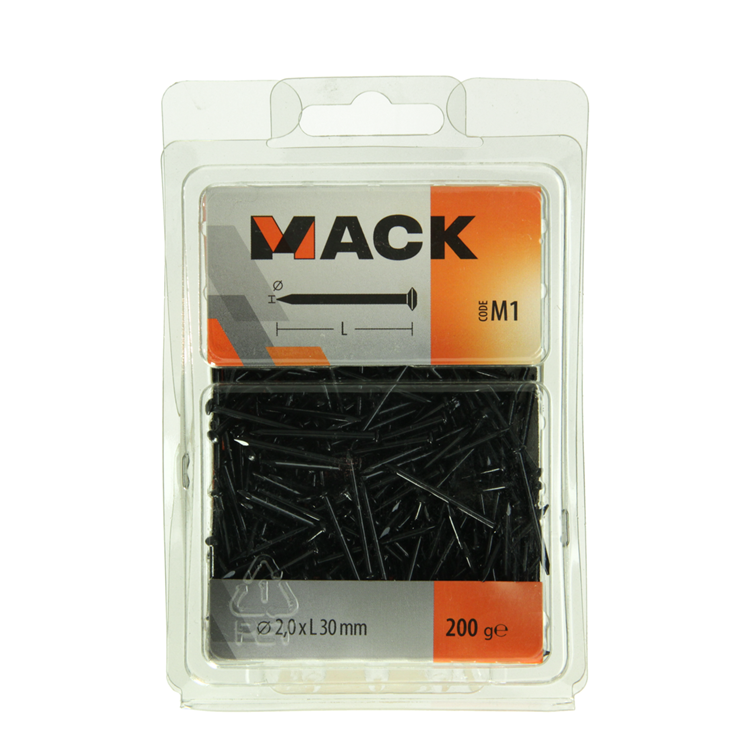Afbeelding laden in galerijviewer, Mack 1017932 - staalnagel bvk staal geblauwd 200 gr 2,0 x 30 mm | 5 stuks
