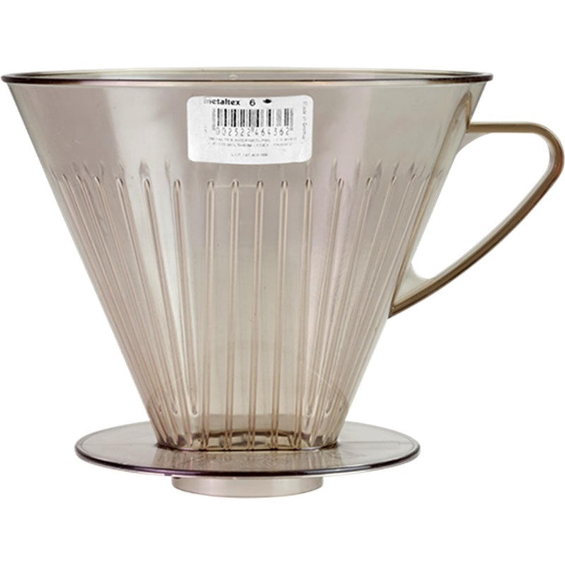 Afbeelding laden in galerijviewer, Metaltex koffie opzetfilter nr. 6 kunststof groot met greep
