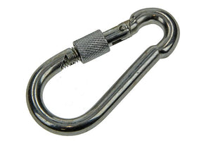 Mack 1006895 - 1 karabijnhaak+borgsl. verzinkt 8mm bl | 5 stuks