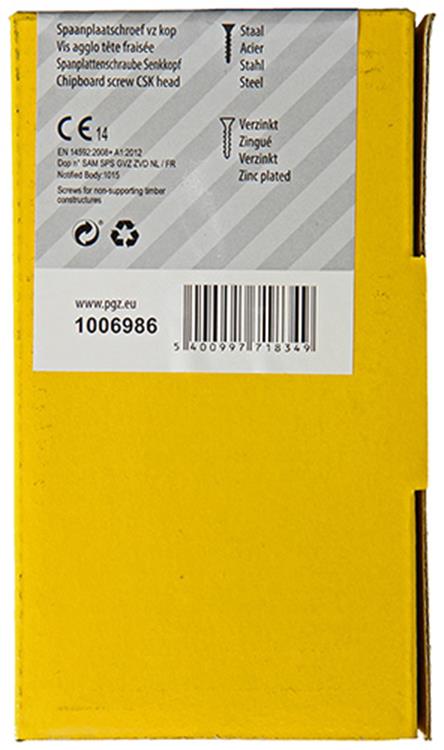 Afbeelding laden in galerijviewer, Mack 1006986 - spaanplaatschroef vz kop geelverzinkt 50st 6 x 130mm | 2 stuks
