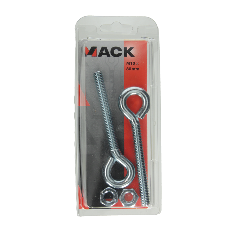 Afbeelding laden in galerijviewer, Mack 1006882 - 2 oogbouten verzinkt + moer m10x80 bl | 5 stuks

