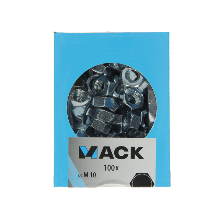Afbeelding laden in galerijviewer, Mack 1007098 - zeskantmoeren 100 st m10 | 5 stuks
