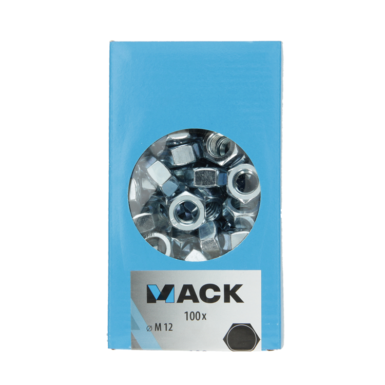 Afbeelding laden in galerijviewer, Mack 1007099 - zeskantmoeren 100 st m12 | 5 stuks
