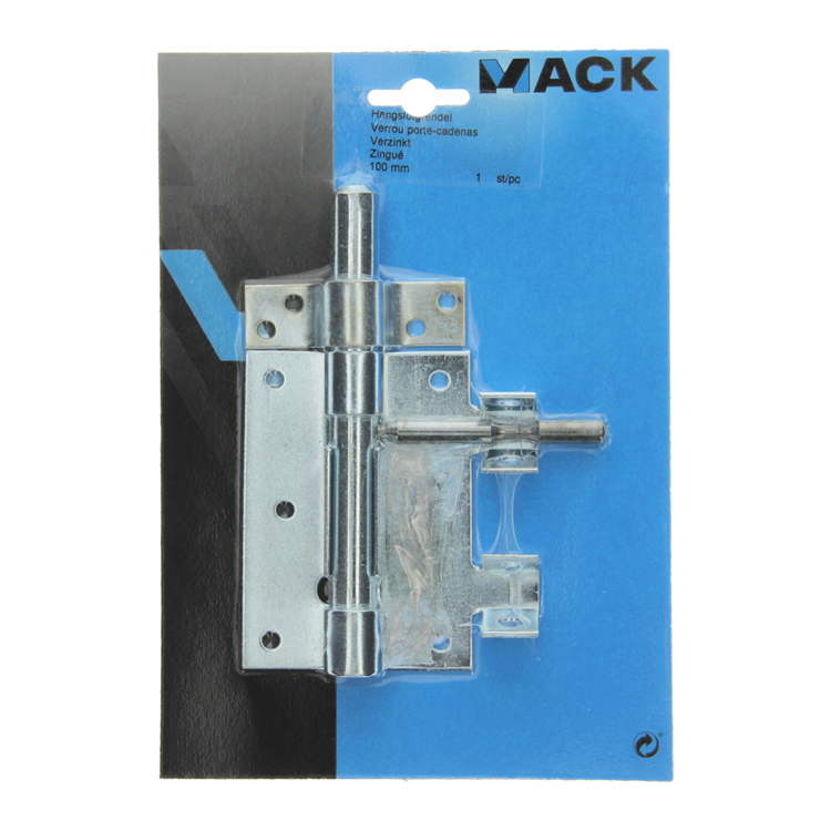 Afbeelding laden in galerijviewer, Mack 1015861 - 1 hangslotgrendel verzinkt 100mm 1019 | 5 stuks
