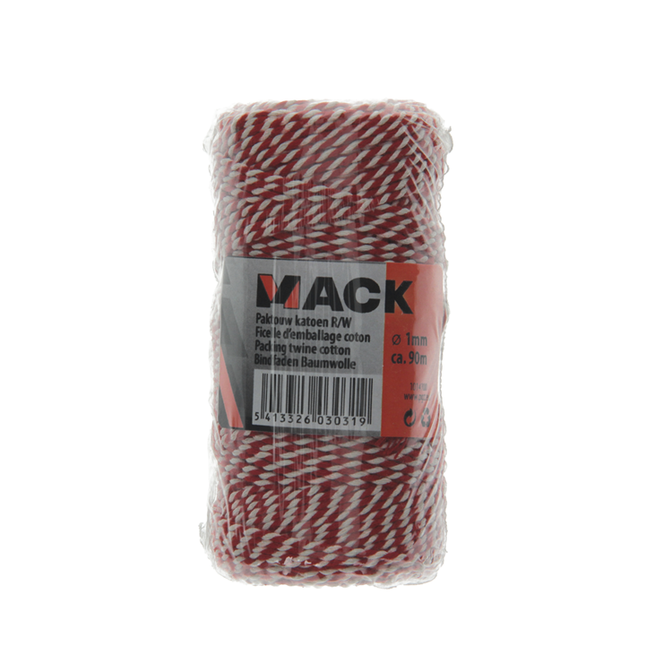 Afbeelding laden in galerijviewer, Mack 1014100 - paktouw jute rood wit 1mm ca 90m | 10 stuks
