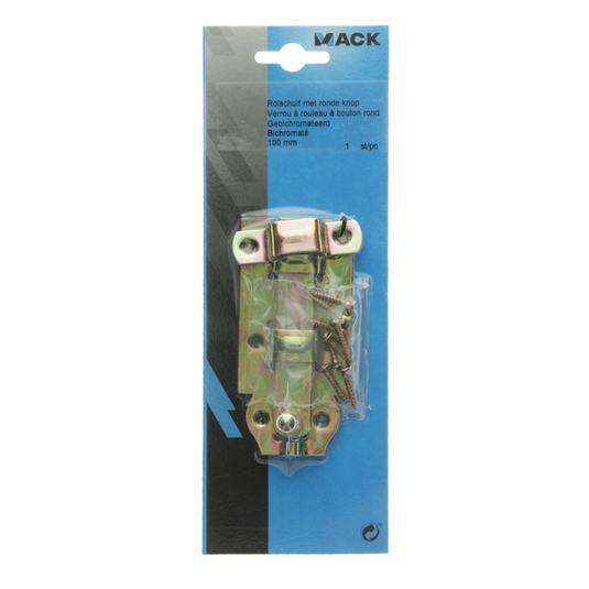 Mack 1014272 - rolschuif met ronde knop, bichromaat 100mm | 5 stuks